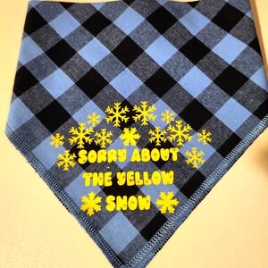 Yellow snow dog bandana